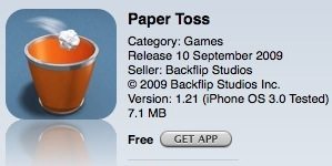 App - Paper toss App - Paper toss