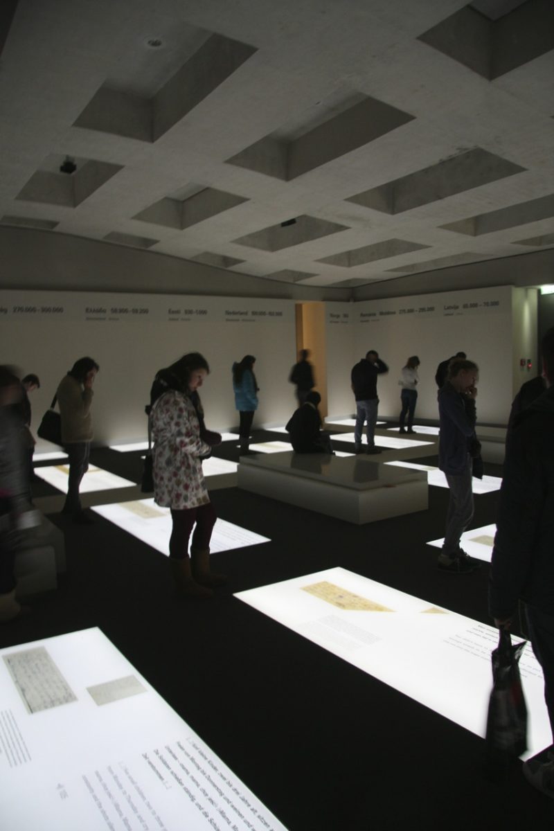 Berlin Holocaust Memorial below