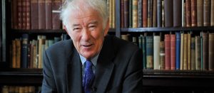 Seamus Heaney in library