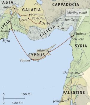 Paul 1st Missionary Journey outward