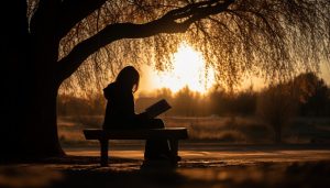 silhouette-men-women-reading-books-generated-by-ai